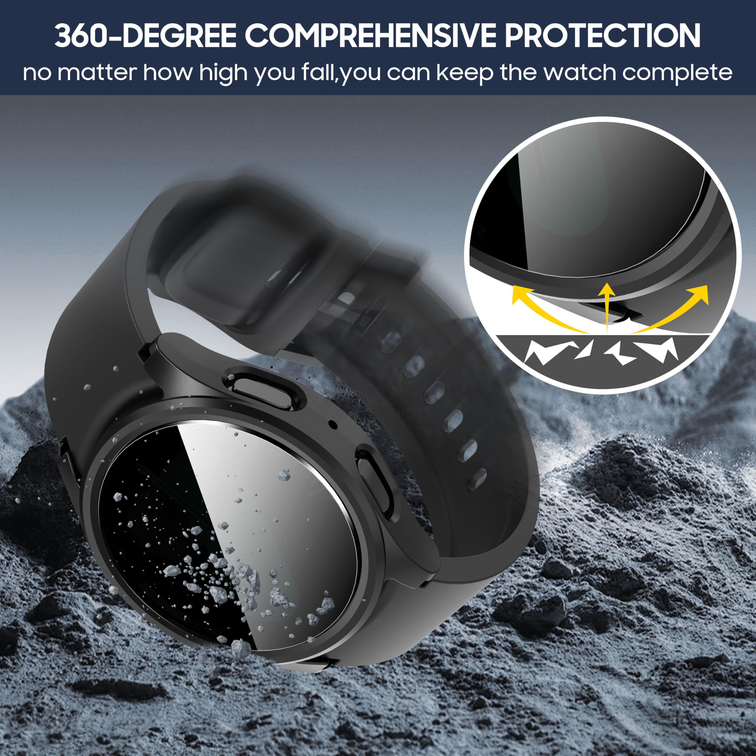 Tempered Glass+Privacy case fo - đánh giá và giá Samsung Smartwatch Accessories