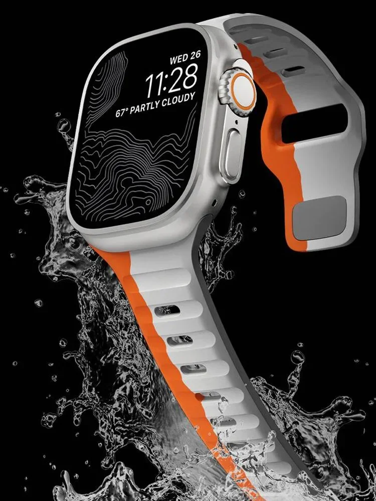 Soft Silicone Strap For Apple  - đánh giá và giá Rugged Sport Strap