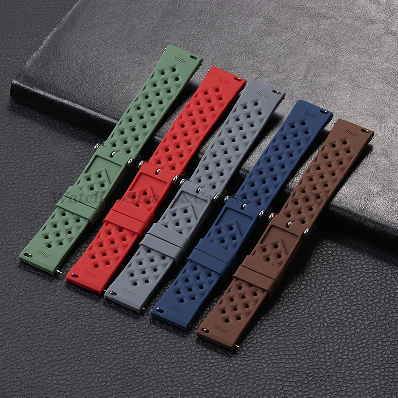 Dây đeo đồng hồ silicon Tropic - đánh giá và giá Fossil Smartwatch Accessories